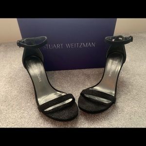 Stuart Weitzman Black Strappy Sandals